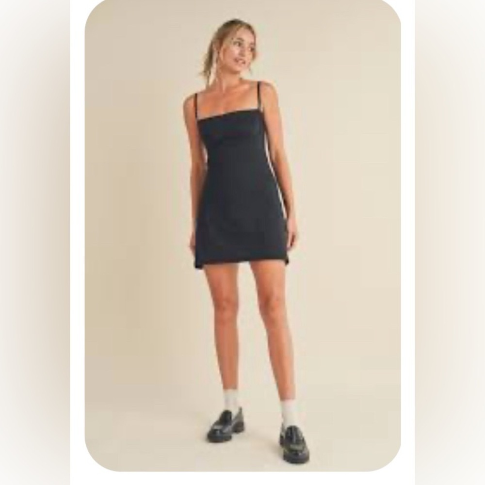 LUNA LOUNGE Sz XL Blake Spaghetti Strap Romper Dress in Charcoal NEW WITH TAGS